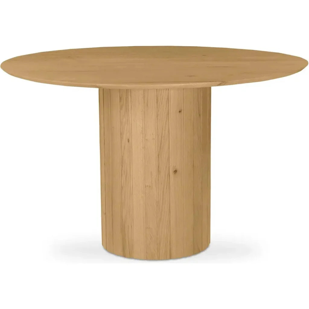 Povera Wood Round Dining Table-Dining Tables-Moe's Home-LOOMLAN