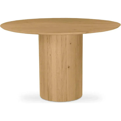 Povera Wood Round Dining Table-Dining Tables-Moe's Home-LOOMLAN