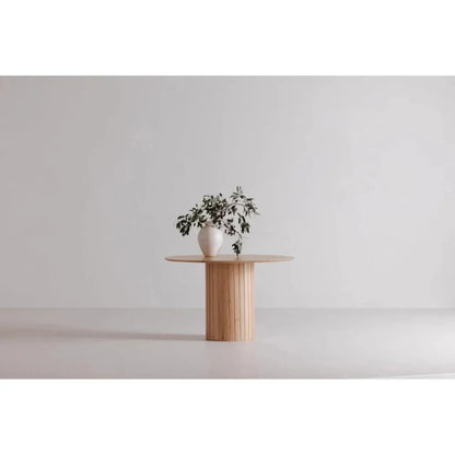 Povera Wood Round Dining Table-Dining Tables-Moe's Home-LOOMLAN