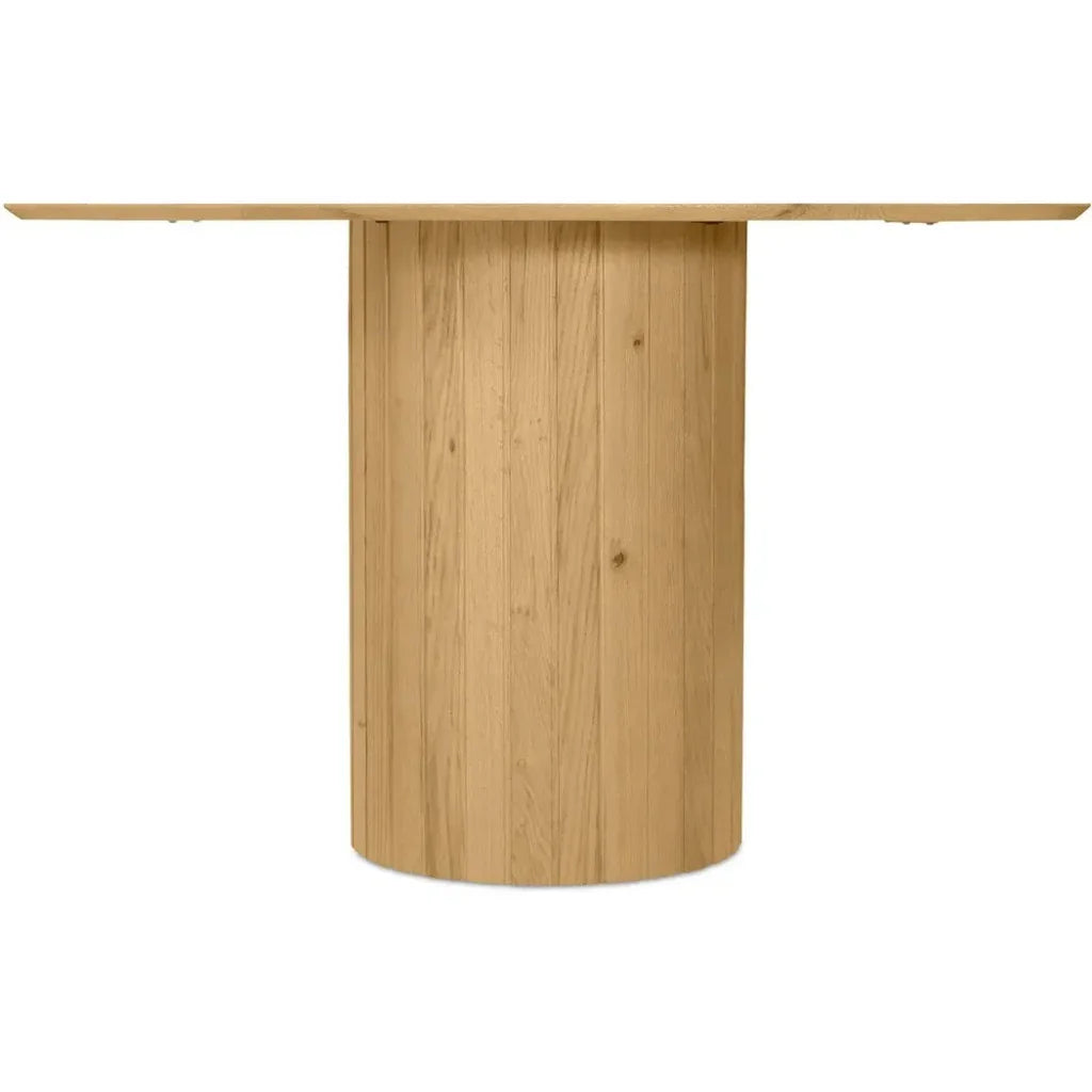 Povera Wood Round Dining Table-Dining Tables-Moe's Home-LOOMLAN