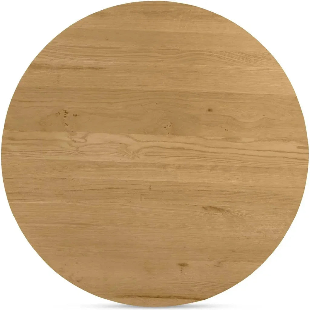 Povera Wood Round Dining Table-Dining Tables-Moe's Home-LOOMLAN