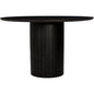 Povera Wood Round Dining Table-Dining Tables-Moe's Home-Black-LOOMLAN