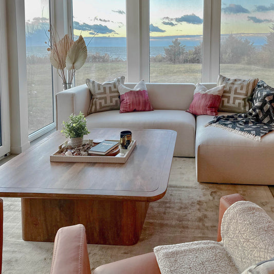 Premium Small White Modular Sectional with Ottoman-Modular Sofas-LH Imports-LOOMLAN