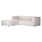Premium Small White Modular Sectional with Ottoman-Modular Sofas-LH Imports-Left Facing-LOOMLAN