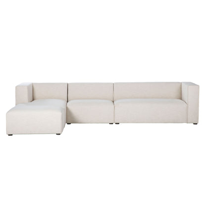 Premium White Modular Sectional with Ottoman-Modular Sofas-LH Imports-LOOMLAN