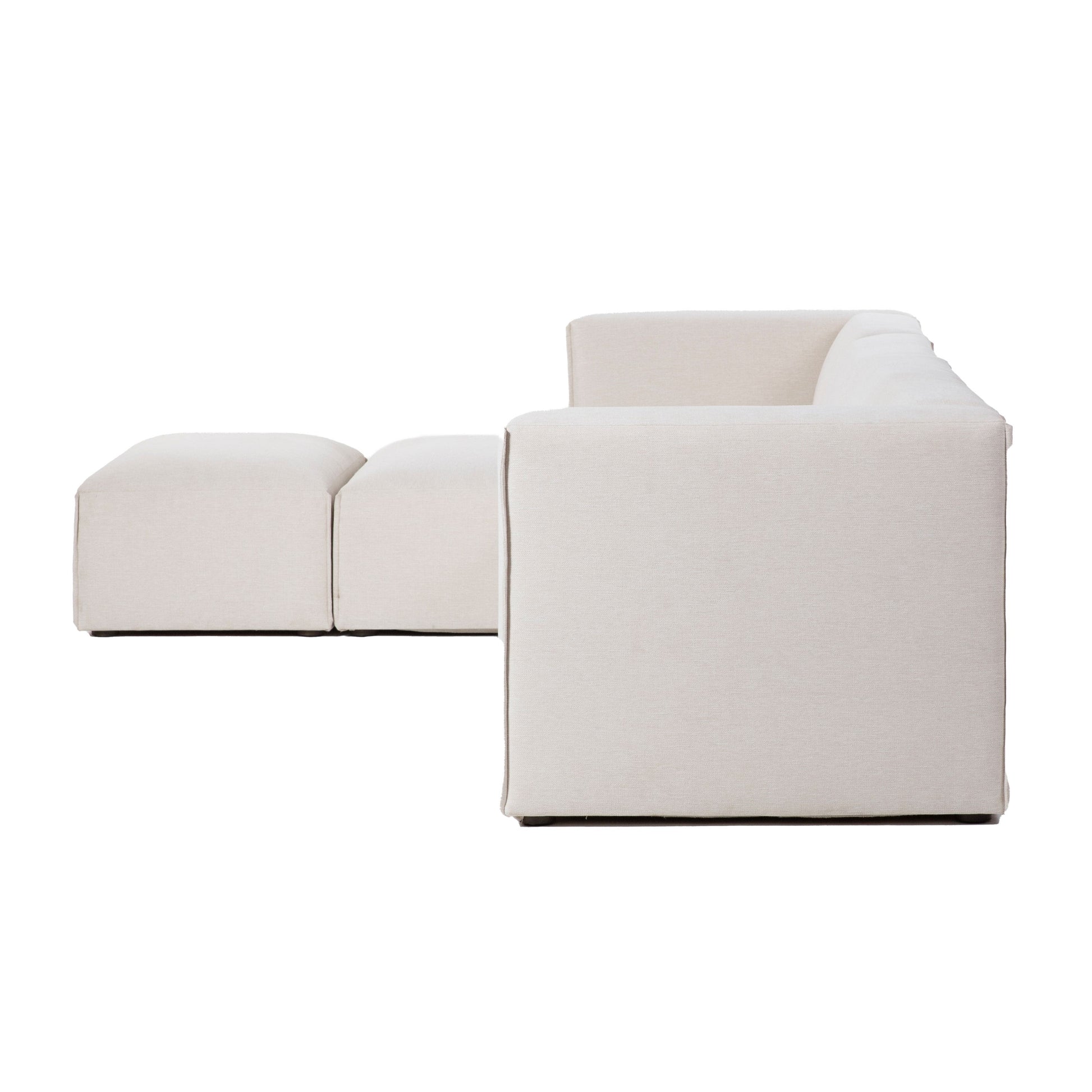 Premium White Modular Sectional with Ottoman-Modular Sofas-LH Imports-LOOMLAN