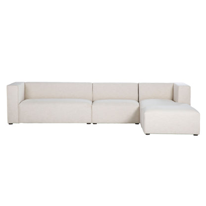 Premium White Modular Sectional with Ottoman-Modular Sofas-LH Imports-LOOMLAN