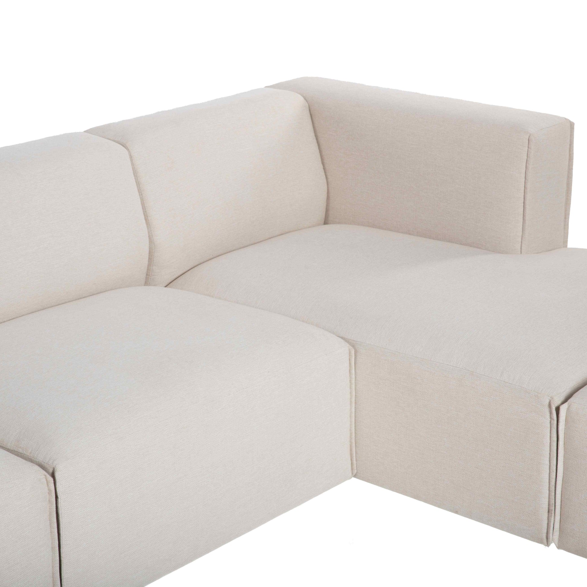 Premium White Modular Sectional with Ottoman-Modular Sofas-LH Imports-LOOMLAN