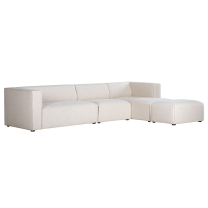 Premium White Modular Sectional with Ottoman-Modular Sofas-LH Imports-Right Facing-LOOMLAN
