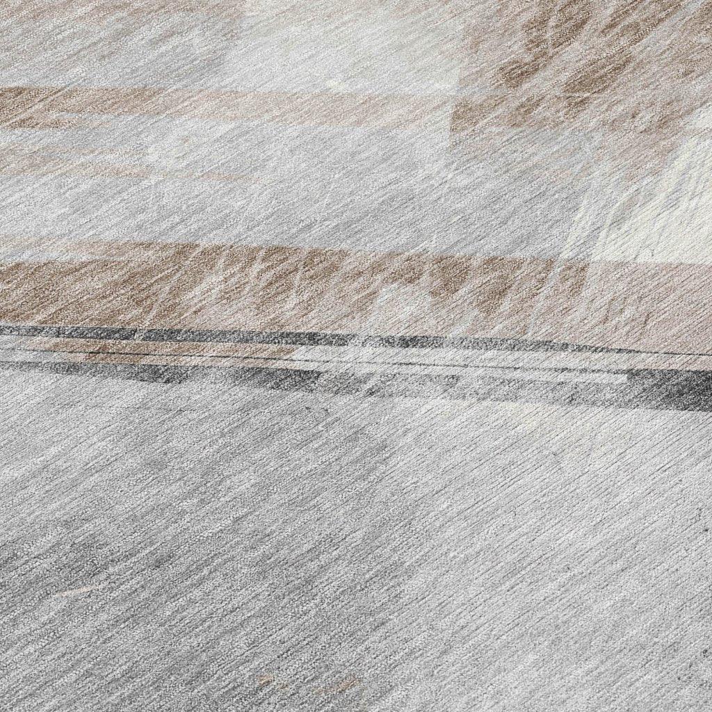 Prestavia Brown Washable Indoor - Outdoor Rug - LOOMLAN - LOOMLAN Rugs - Outdoor Rugs