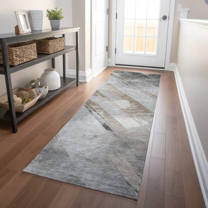 Prestavia Brown Washable Indoor - Outdoor Rug - LOOMLAN - LOOMLAN Rugs - Outdoor Rugs