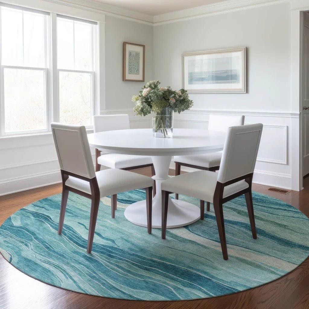 Prestina Teal Washable Indoor - Outdoor Rug - LOOMLAN - LOOMLAN Rugs - Outdoor Rugs