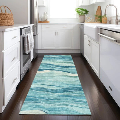 Prestina Teal Washable Indoor - Outdoor Rug - LOOMLAN - LOOMLAN Rugs - Outdoor Rugs