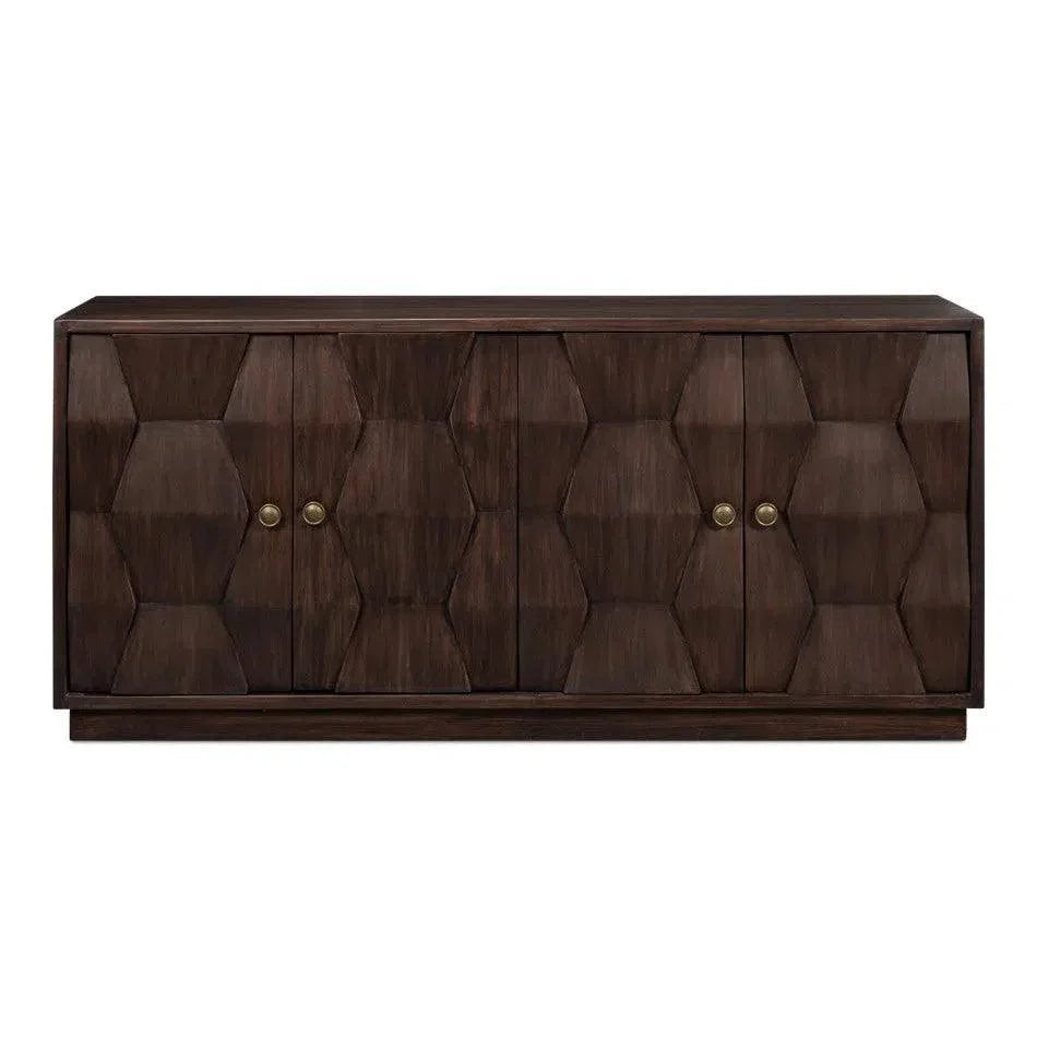 Preston Four Door Cabinet For Living Room - LOOMLAN - Sarreid - Sideboards