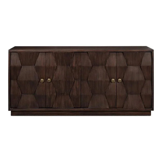 Preston Four Door Cabinet For Living Room - LOOMLAN - Sarreid - Sideboards