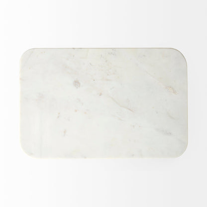 Preston White Marble Top Accent Table