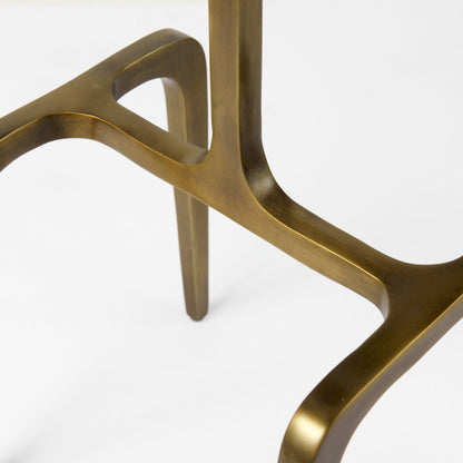 Preston White Marble Top Accent Table