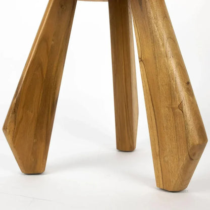 Priam Teak Wood Stool - LOOMLAN - Noir - Poufs and Stools