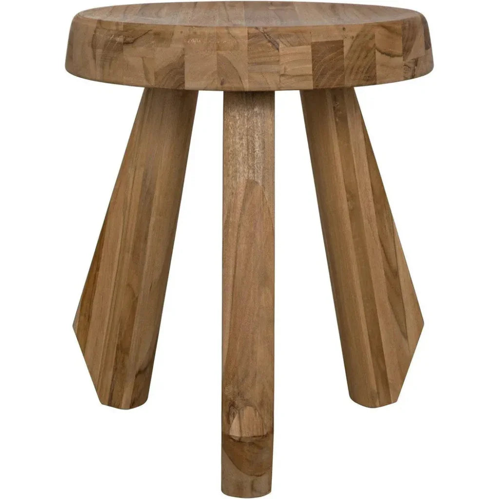 Priam Teak Wood Stool - LOOMLAN - Noir - Poufs and Stools