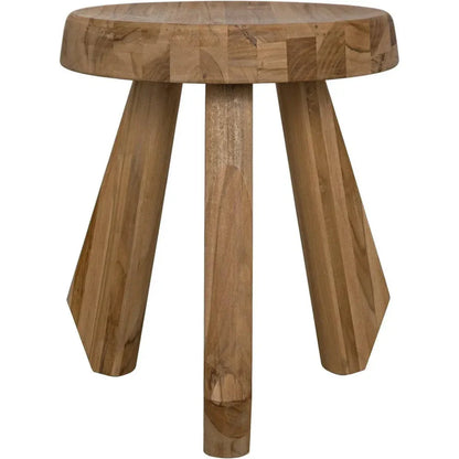 Priam Teak Wood Stool - LOOMLAN - Noir - Poufs and Stools
