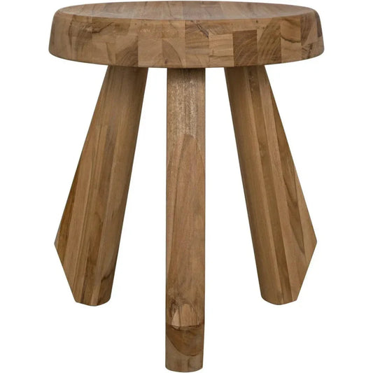 Priam Teak Wood Stool - LOOMLAN - Noir - Poufs and Stools