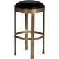 Prince Steel & Leather Counter Stool Brass - LOOMLAN - Noir - Counter Stools