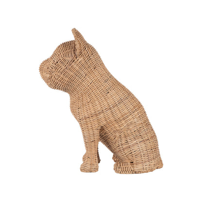 Prince French Rattan Bulldog Sculpture