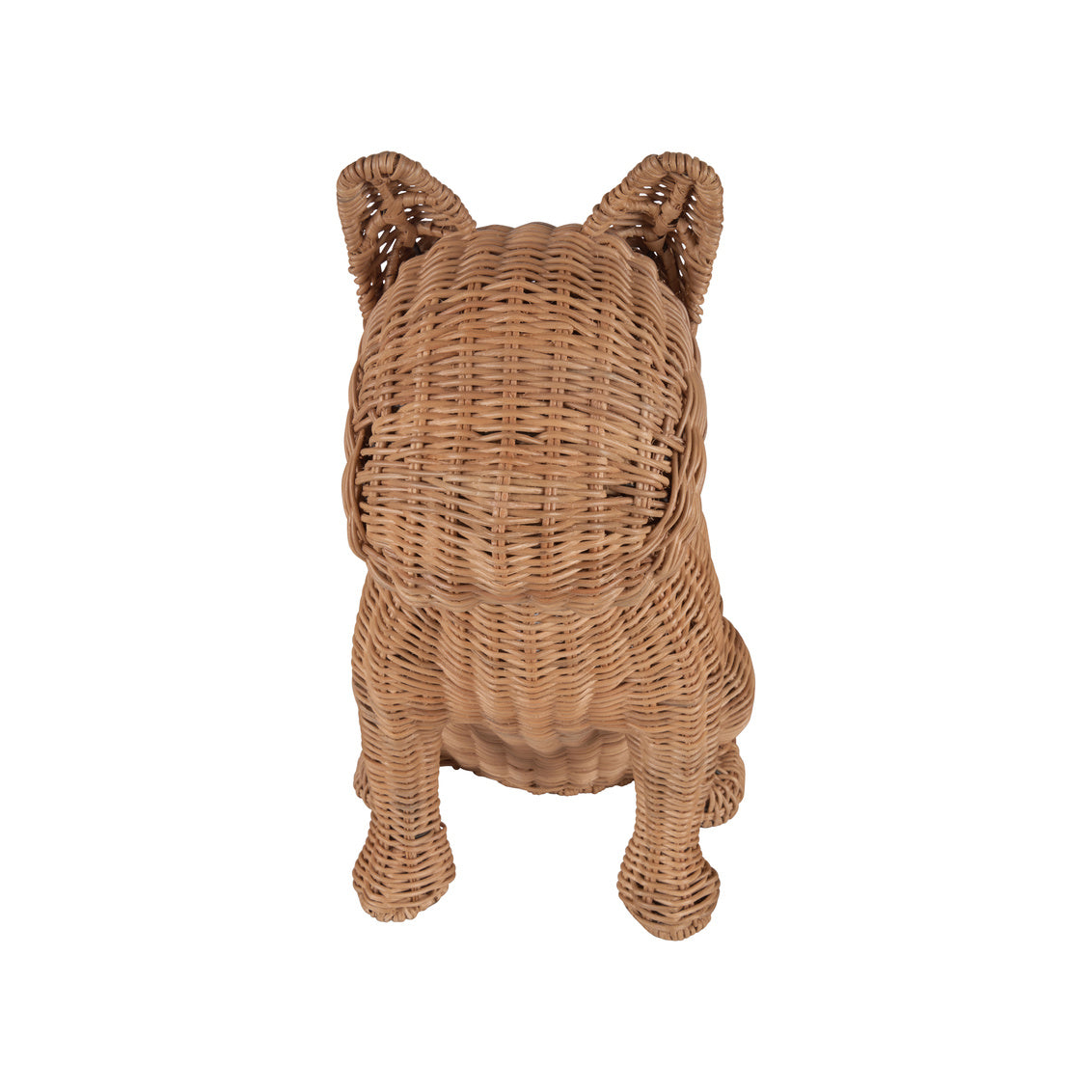 Prince French Rattan Bulldog Sculpture