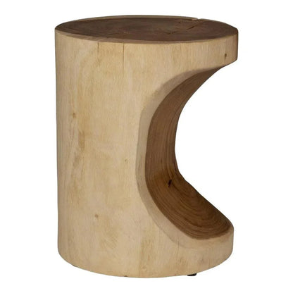 Prisana Natural Solid Chamcha Wooden Side Table - LOOMLAN - Urbia - Side Tables
