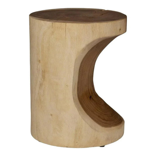 Prisana Natural Solid Chamcha Wooden Side Table - LOOMLAN - Urbia - Side Tables
