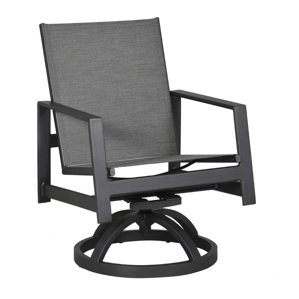 Prism Aluminum Sling Dining Set Table Seats 6-Outdoor Dining Sets-Castelle-LOOMLAN