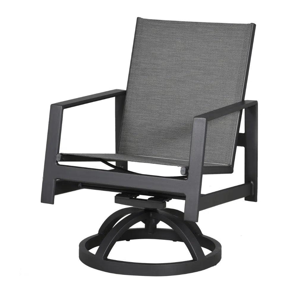 Prism Aluminum Sling Dining Set Table Seats 6-Outdoor Dining Sets-Castelle-LOOMLAN