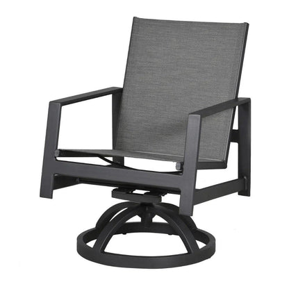 Prism Aluminum Sling Dining Set Table Seats 6-Outdoor Dining Sets-Castelle-LOOMLAN