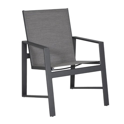 Prism Aluminum Sling Dining Set Table Seats 6-Outdoor Dining Sets-Castelle-LOOMLAN