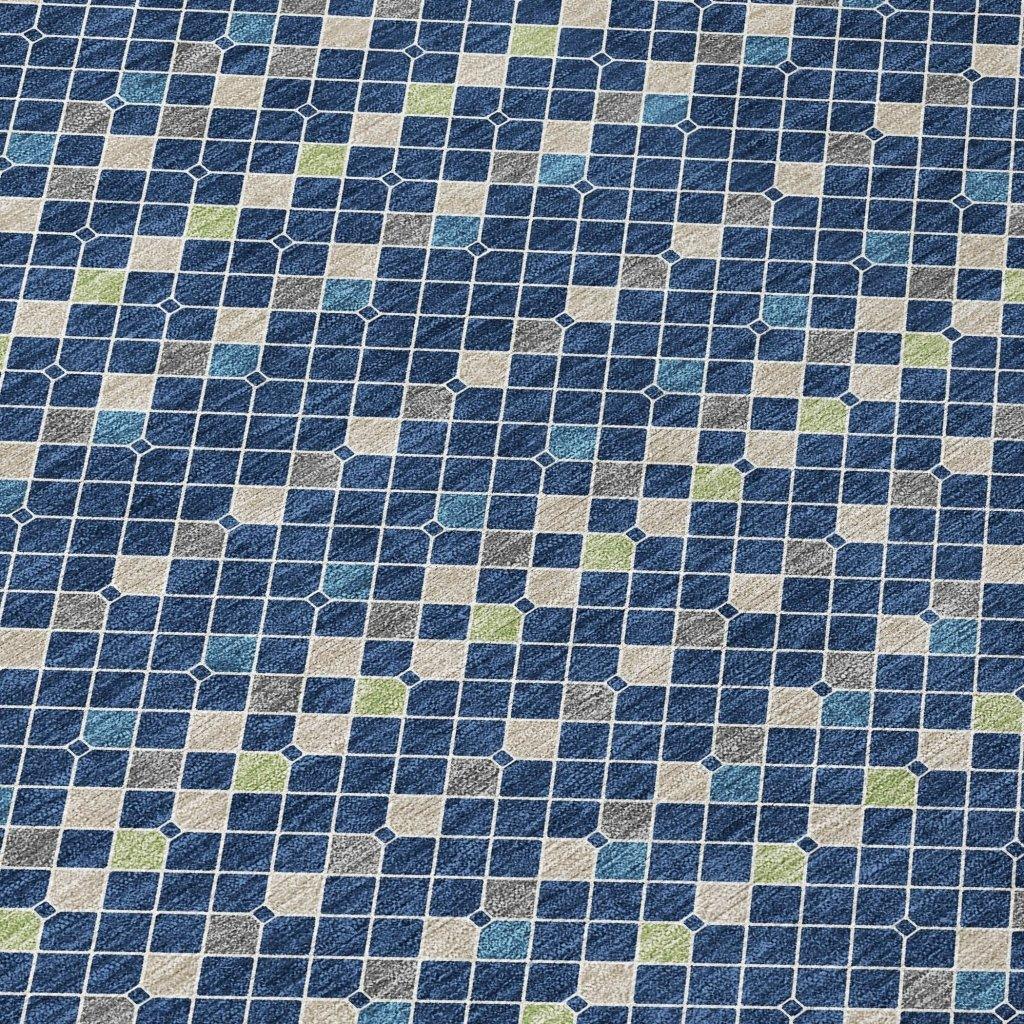 Prismine Blue Washable Indoor - Outdoor Rug - LOOMLAN - LOOMLAN Rugs - Outdoor Rugs