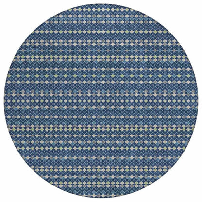 Prismine Blue Washable Indoor - Outdoor Rug - LOOMLAN - LOOMLAN Rugs - Outdoor Rugs
