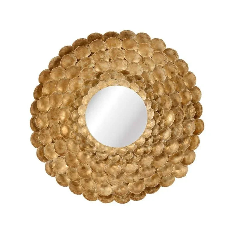 Promenea Aged Gold Leaf Finish Wall Mirror - LOOMLAN - Wildwood - Wall Mirrors