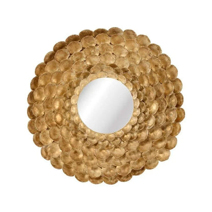 Promenea Aged Gold Leaf Finish Wall Mirror - LOOMLAN - Wildwood - Wall Mirrors