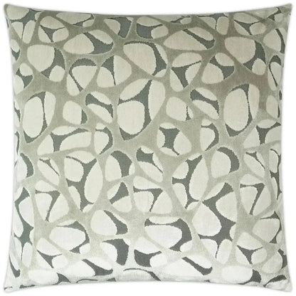 Prospect Abstract Silver Grey Large Throw Pillow Insert - LOOMLAN - D.V. Kap - Throw Pillows