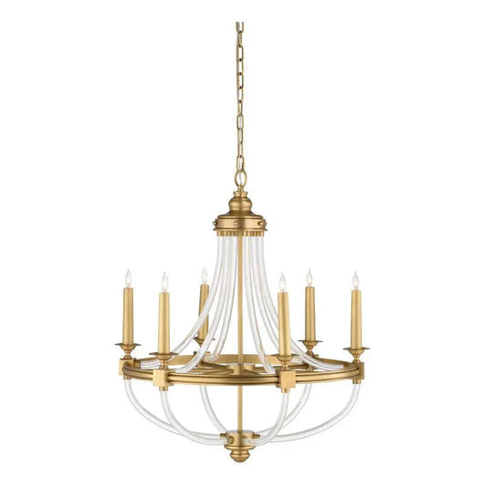 Prospect Gold Lighting Fixture Chandelier - LOOMLAN - Wildwood - Chandeliers
