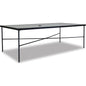 Provence Glass Top Outdoor Dining Table-Outdoor Dining Tables-Sunset West-Rectangle-LOOMLAN