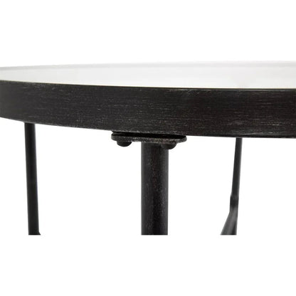 Provence Iron Round Outdoor Bistro Table-Outdoor Dining Tables-Sunset West-LOOMLAN