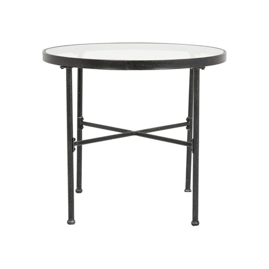 Provence Iron Round Outdoor Bistro Table-Outdoor Dining Tables-Sunset West-LOOMLAN