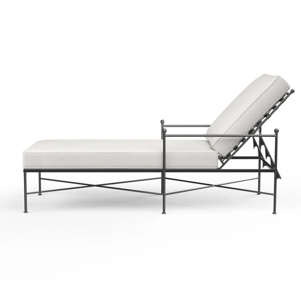 Provence Sunbrella Outdoor Lounge Chaise-Outdoor Chaises-Sunset West-LOOMLAN