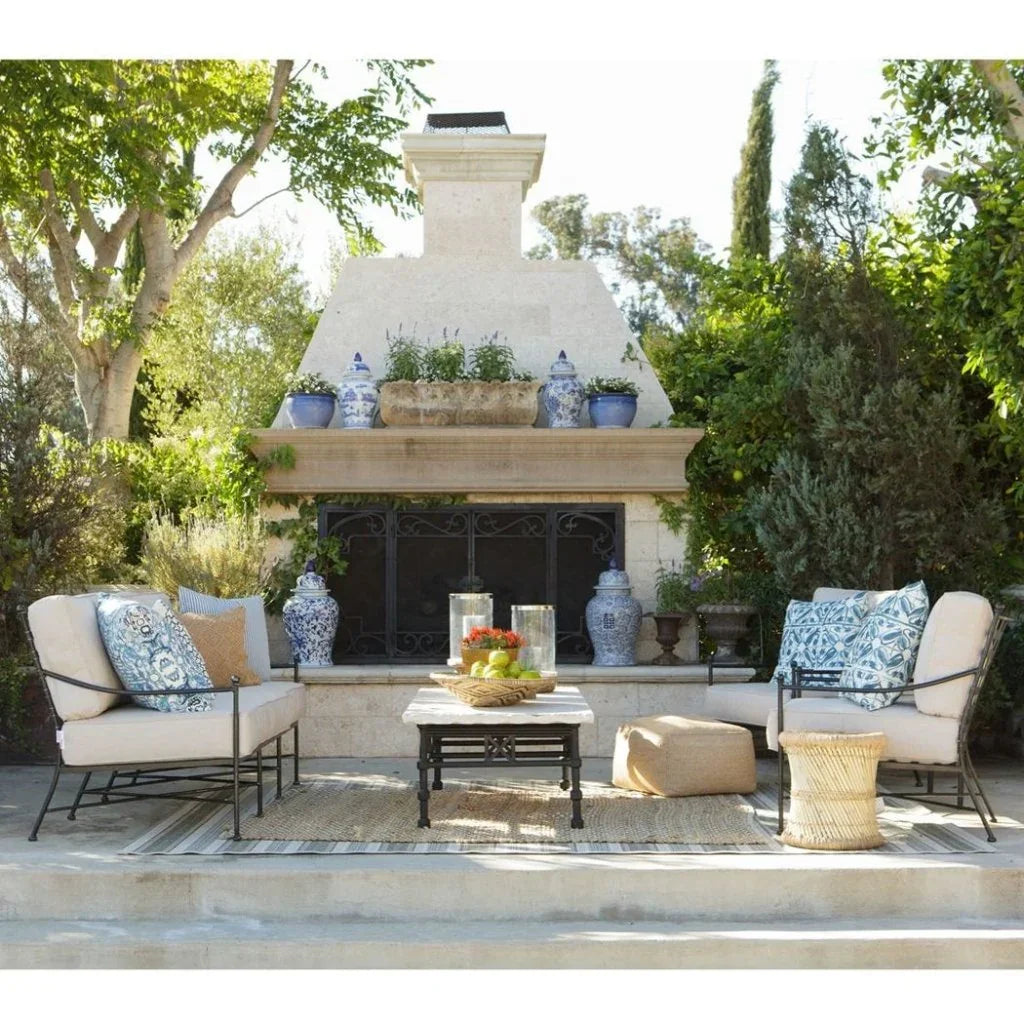 Provence Sunbrella Outdoor Loveseat - LOOMLAN - Sunset West - Outdoor Sofas & Loveseats