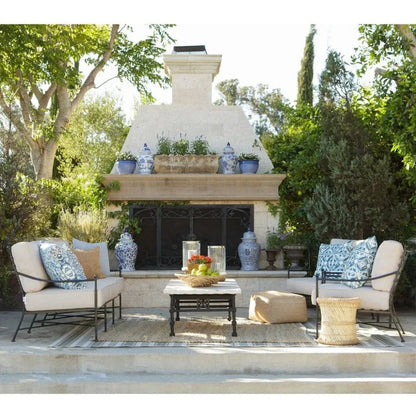 Provence Sunbrella Outdoor Loveseat - LOOMLAN - Sunset West - Outdoor Sofas & Loveseats