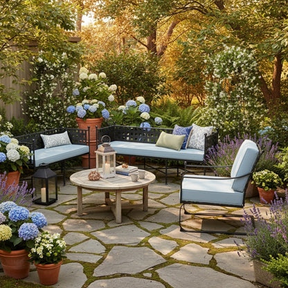 Provence Sunbrella Rocking Outdoor Club Chair-Outdoor Accent Chairs-Sunset West-LOOMLAN