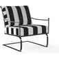 Provence Sunbrella Rocking Outdoor Club Chair-Outdoor Accent Chairs-Sunset West-Cabana Classic-LOOMLAN