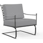 Provence Sunbrella Rocking Outdoor Club Chair-Outdoor Accent Chairs-Sunset West-Canvas Granite-LOOMLAN