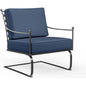 Provence Sunbrella Rocking Outdoor Club Chair-Outdoor Accent Chairs-Sunset West-Spectrum Indigo-LOOMLAN
